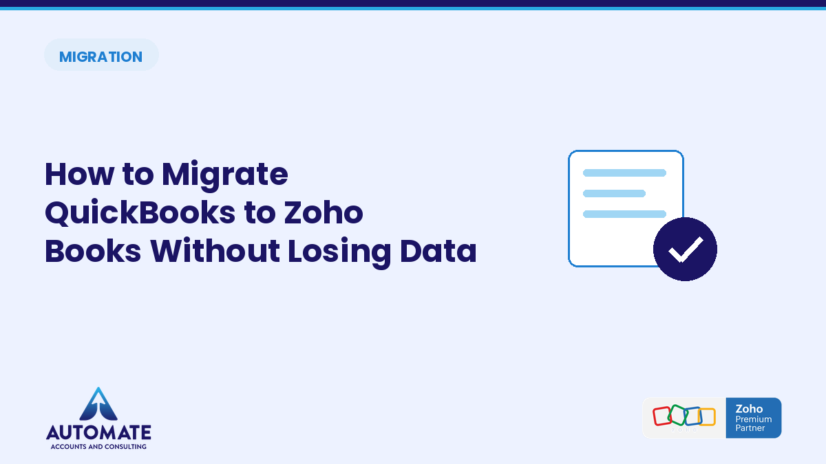 How to migrate from QuickBooks to Zoho Books without losing data