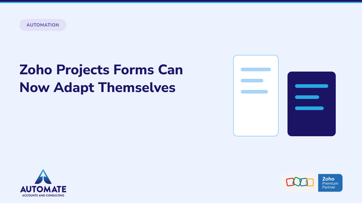 Layout rules adapting a Zoho Projects form based on project type
